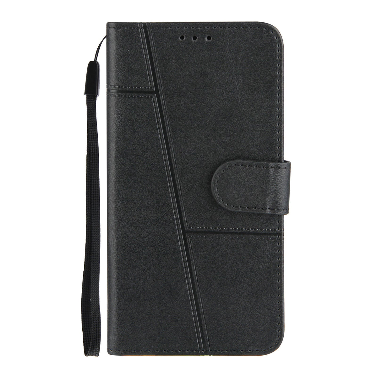HKM-854163 Calf Pattern PU Mobile Phone Case with Card Holder - Multi-Size Compatibility
