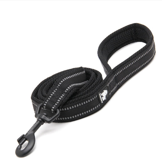 HKM-8541757 Nylon Dog Leash with Soft Mesh Lining and Reflective Accents, 110cm Length