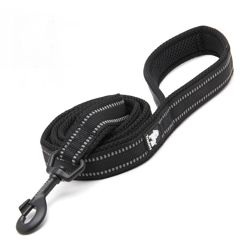 HKM-8541757 Nylon Dog Leash with Soft Mesh Lining and Reflective Accents, 110cm Length