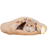 HKM-8542013 Cozy Cat Sleeping Bag with Paw Print Design – Small and Large Sizes Available