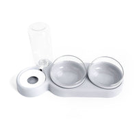HKM-8542141 Double Bowl Automatic Cat Feeder and Waterer with 360-Degree Rotation and Tilt Design