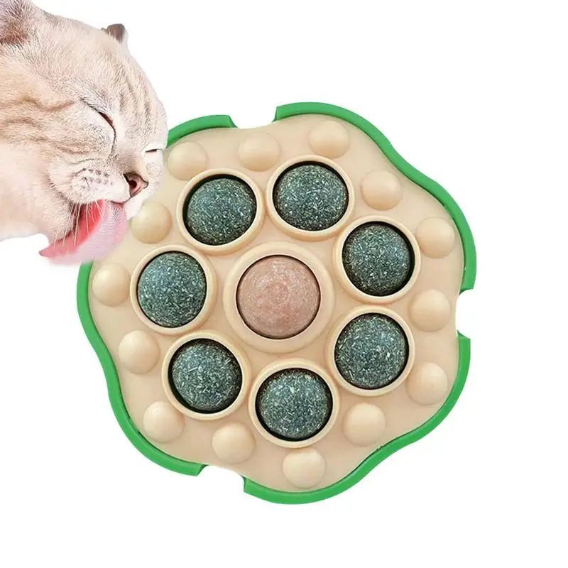 HKM-8542781 Interactive Catnip Balls for Wall Attachment | Edible Catnip Chew Toys for Indoor Play