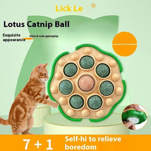 HKM-8542781 Interactive Catnip Balls for Wall Attachment | Edible Catnip Chew Toys for Indoor Play