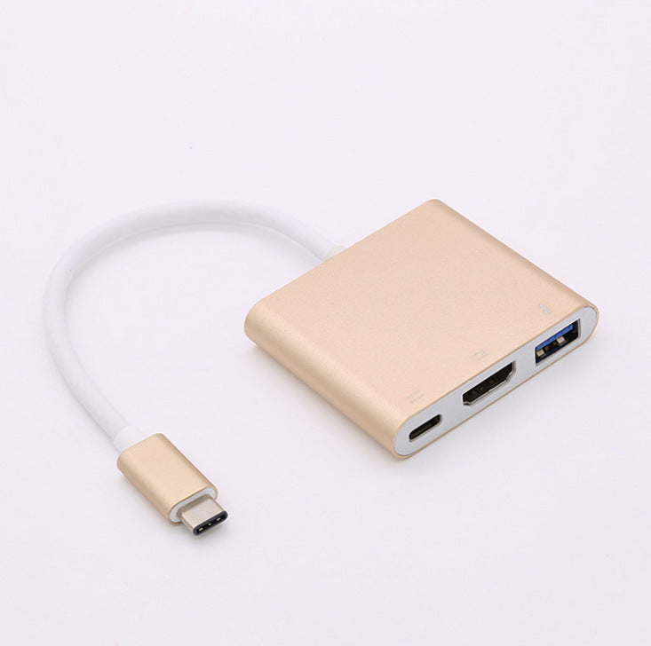 HKM-854291 USB 3.1 Type-C to HDMI 3-in-1 Multi-Function Cable with PD Charging, 4K HD Support