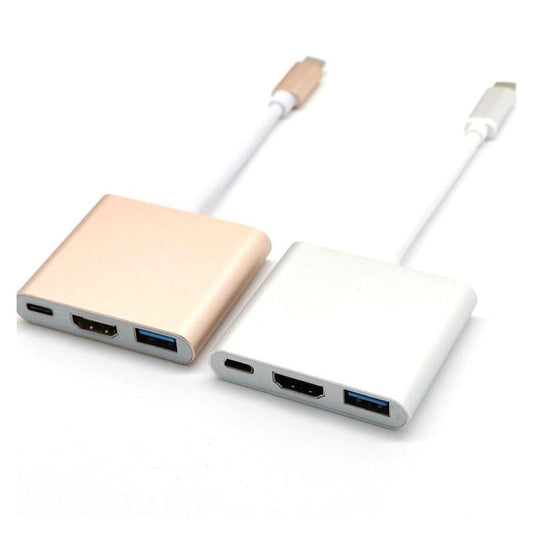 HKM-854291 USB 3.1 Type-C to HDMI 3-in-1 Multi-Function Cable with PD Charging, 4K HD Support