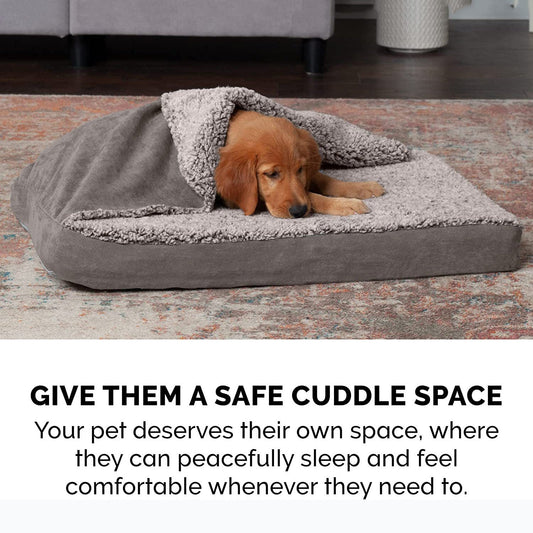 HKM-8543805 Removable Washable Dog Bed with Integrated Blanket Comforter, Multiple Sizes Available