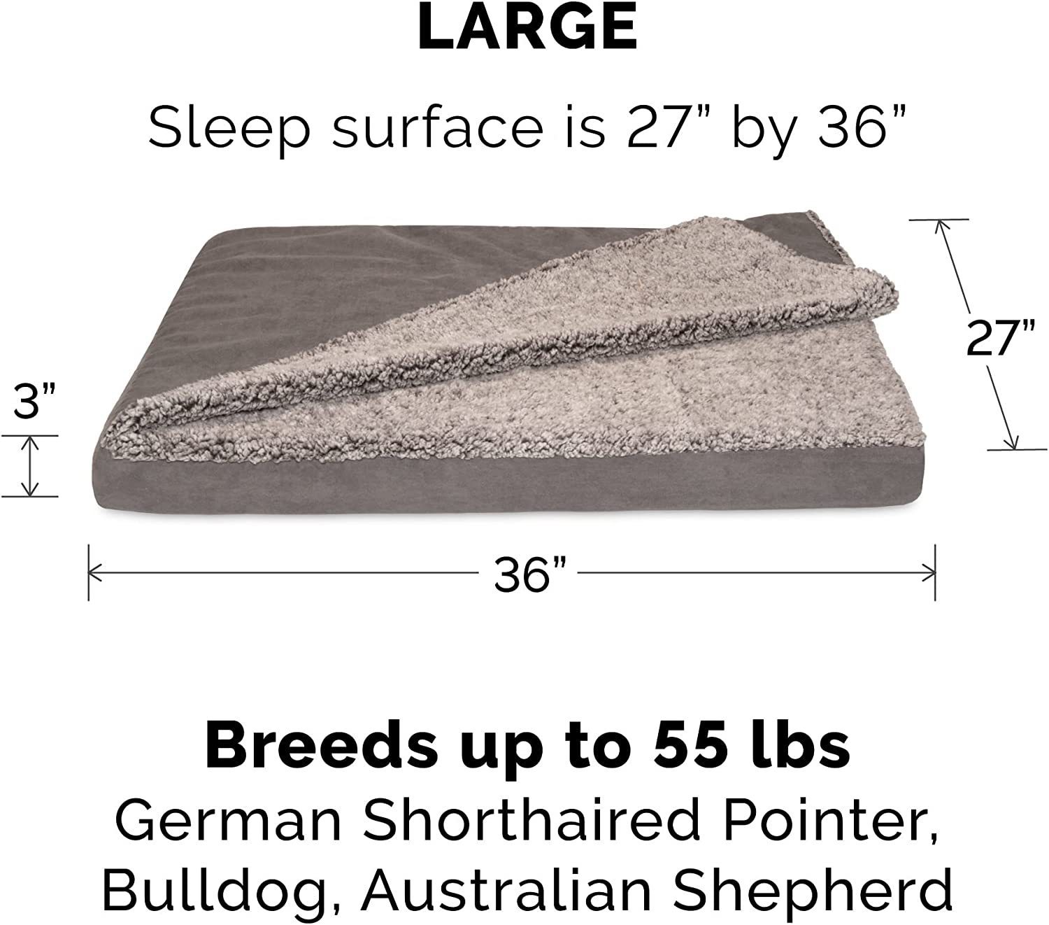 HKM-8543805 Removable Washable Dog Bed with Integrated Blanket Comforter, Multiple Sizes Available