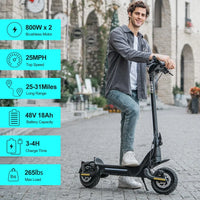 HKM-854419 Folding Electric Scooter with Dual 1600W Motors, 48V Lithium Battery, Full Suspension, 45 Km/H Max Speed