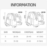 HKM-8545213 Large-Capacity Pet Snack Storage Backpack with Adjustable Harness for Dogs and Cats, Perfect for Travel and Hiking