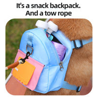 HKM-8545213 Large-Capacity Pet Snack Storage Backpack with Adjustable Harness for Dogs and Cats, Perfect for Travel and Hiking