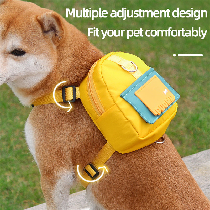 HKM-8545213 Large-Capacity Pet Snack Storage Backpack with Adjustable Harness for Dogs and Cats, Perfect for Travel and Hiking