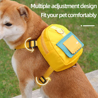 HKM-8545213 Large-Capacity Pet Snack Storage Backpack with Adjustable Harness for Dogs and Cats, Perfect for Travel and Hiking