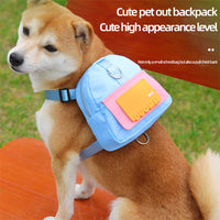 HKM-8545213 Large-Capacity Pet Snack Storage Backpack with Adjustable Harness for Dogs and Cats, Perfect for Travel and Hiking