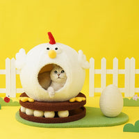 HKM-8545981 Summer Cooling Cat House with Turntable Toys and Climbing Frame - Cuckoo Chicken Land Design