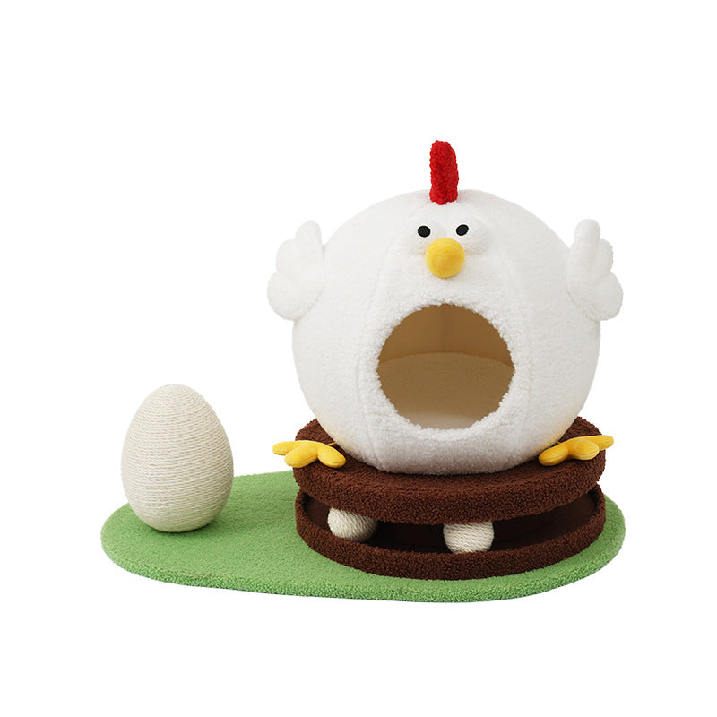 HKM-8545981 Summer Cooling Cat House with Turntable Toys and Climbing Frame - Cuckoo Chicken Land Design