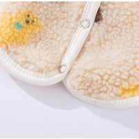 HKM-8546493 Cozy Teddy Bear Print Sherpa Pet Vest for Autumn and Winter