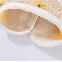 HKM-8546493 Cozy Teddy Bear Print Sherpa Pet Vest for Autumn and Winter