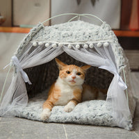 HKM-8546749 Breathable Semi-Enclosed Pet Bed for All Seasons