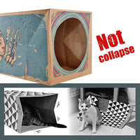 HKM-8547005 Kraft Paper Cat House Tunnel - Cozy Hideaway for Cats, Free Size 61x22x22cm