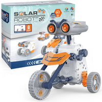 HKM-854739 21-in-1 Solar Robot Building STEM Toy Set with 210 Pieces for Ages 2-12