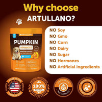 HKM-8547773 Pumpkin Powder for Dogs - Digestive Support Supplement for Healthy Gut, Firm Stool, & Skin - 8 oz