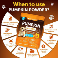 HKM-8547773 Pumpkin Powder for Dogs - Digestive Support Supplement for Healthy Gut, Firm Stool, & Skin - 8 oz