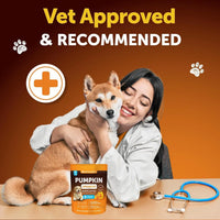 HKM-8547773 Pumpkin Powder for Dogs - Digestive Support Supplement for Healthy Gut, Firm Stool, & Skin - 8 oz