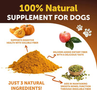 HKM-8547773 Pumpkin Powder for Dogs - Digestive Support Supplement for Healthy Gut, Firm Stool, & Skin - 8 oz