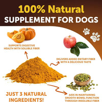 HKM-8547773 Pumpkin Powder for Dogs - Digestive Support Supplement for Healthy Gut, Firm Stool, & Skin - 8 oz
