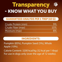 HKM-8547773 Pumpkin Powder for Dogs - Digestive Support Supplement for Healthy Gut, Firm Stool, & Skin - 8 oz