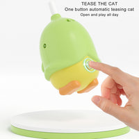 HKM-8548541 Interactive Rotating Cat Toy - Little Devil Tail Rubber Ball, Green, ABS Material, 34cm Long Tail