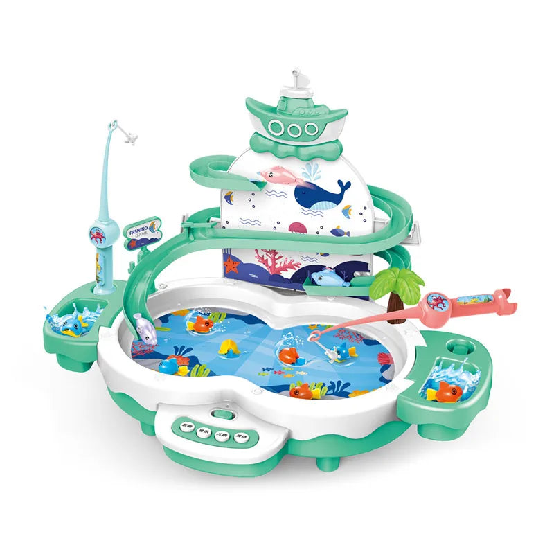 HKM-854867 3-in-1 Electric Musical Slot Fishing Game for Kids Ages 2-4