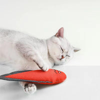 HKM-8549181 Cat Toy Ringing Paper Fish Plush Pillow with Catnip - Various Colors Available
