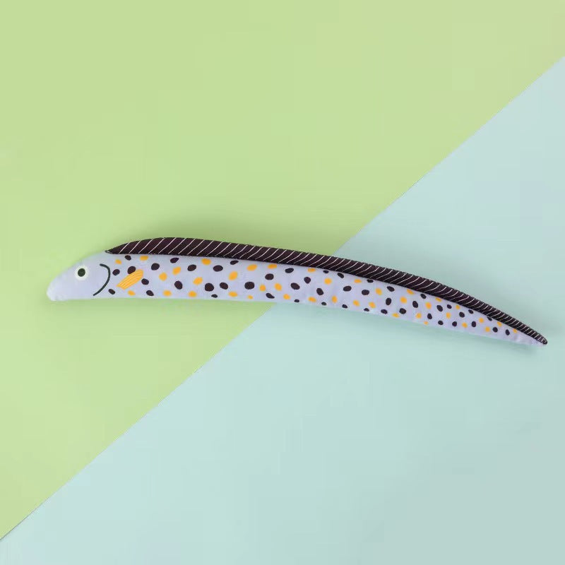 HKM-8549181 Cat Toy Ringing Paper Fish Plush Pillow with Catnip - Various Colors Available