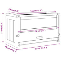 HKM-8549309 Wooden Hamster Cage with Accessories, Solid Fir Wood, 60x30x35 cm, Suitable for Small Pets