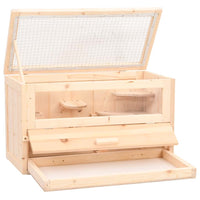 HKM-8549309 Wooden Hamster Cage with Accessories, Solid Fir Wood, 60x30x35 cm, Suitable for Small Pets