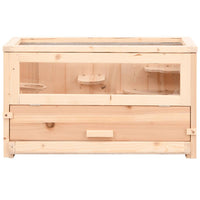 HKM-8549309 Wooden Hamster Cage with Accessories, Solid Fir Wood, 60x30x35 cm, Suitable for Small Pets