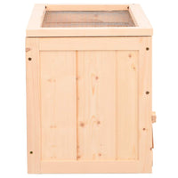 HKM-8549309 Wooden Hamster Cage with Accessories, Solid Fir Wood, 60x30x35 cm, Suitable for Small Pets
