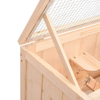 HKM-8549309 Wooden Hamster Cage with Accessories, Solid Fir Wood, 60x30x35 cm, Suitable for Small Pets