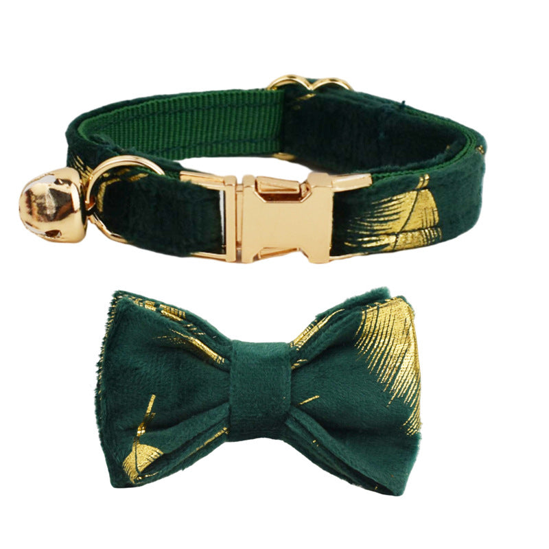 HKM-8550333 Charming Adjustable Cat Collar with Bow and Bell in Various Colors and Patterns