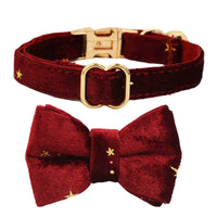 HKM-8550333 Charming Adjustable Cat Collar with Bow and Bell in Various Colors and Patterns