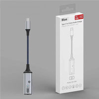 HKM-855123 2-in-1 USB C Audio Adapter Cable with 60W Fast Charging for Type-C Devices