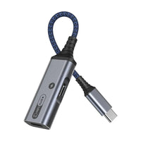 HKM-855123 2-in-1 USB C Audio Adapter Cable with 60W Fast Charging for Type-C Devices