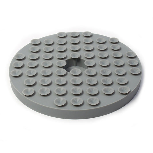 HKM-8551485 Silicone Pet Licking Mat in Round Design - Available in Gray, Blue, and Red