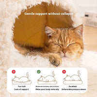 HKM-8551741 Cozy Plush Cat Nest in Three Sizes - White Bear, White Rabbit, Brown Deer Designs