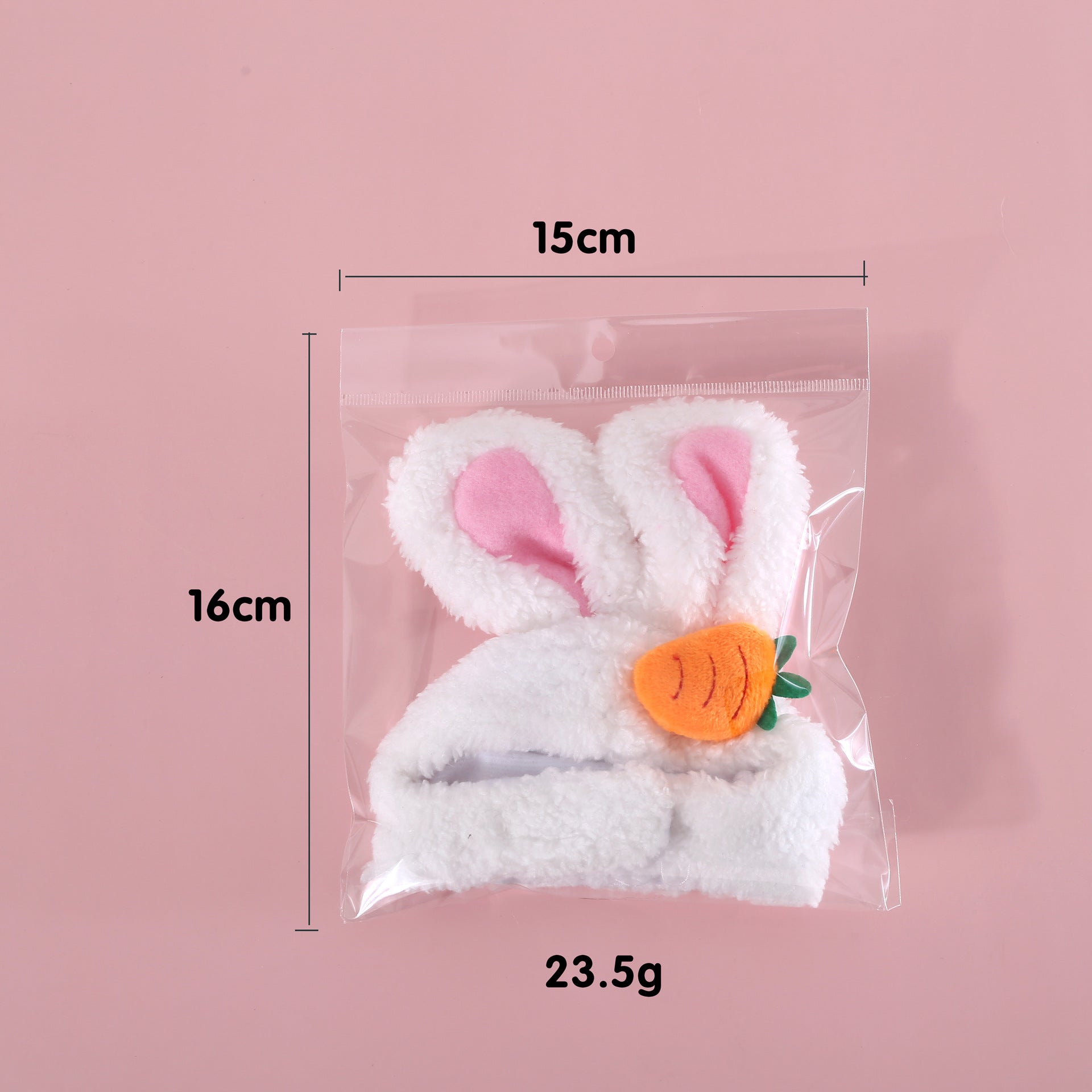 HKM-8552509 Plush Cartoon Hat with Rabbit and Carrot Ears for Cats and Dogs, Soft Polar Fleece Pet Accessory