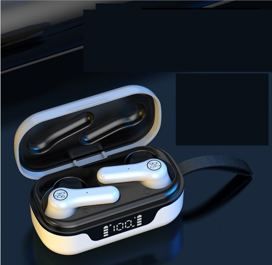 HKM-855251 Wireless Bluetooth Headset with Battery Display and Voice Control Functions - Dual Ear, Stereo Sound