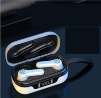 HKM-855251 Wireless Bluetooth Headset with Battery Display and Voice Control Functions - Dual Ear, Stereo Sound