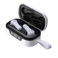 HKM-855251 Wireless Bluetooth Headset with Battery Display and Voice Control Functions - Dual Ear, Stereo Sound