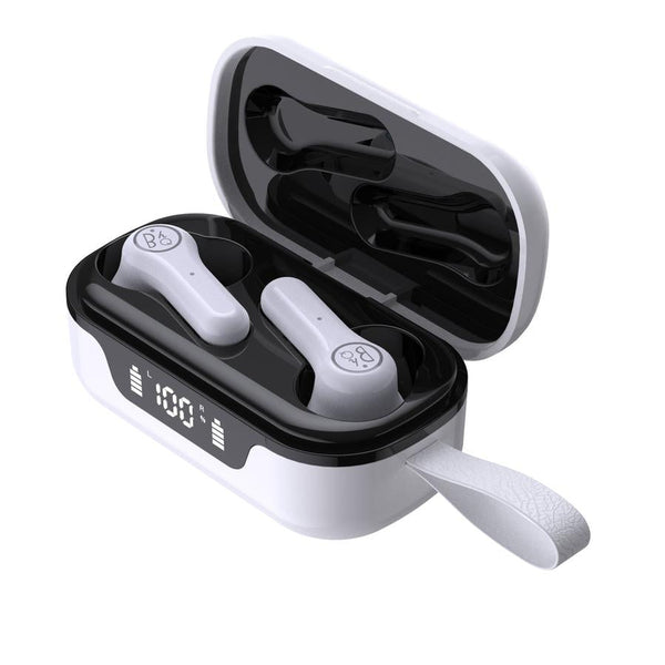 HKM-855251 Wireless Bluetooth Headset with Battery Display and Voice Control Functions - Dual Ear, Stereo Sound